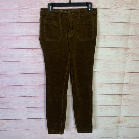 Pilcro and the Letter Press Brown High-Rise Skinny Corduroy Pants Size 27 - Picture 1 of 9